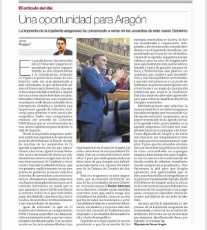 Opinión Una oportunidad para Aragón (EPA, 18-11-23)
