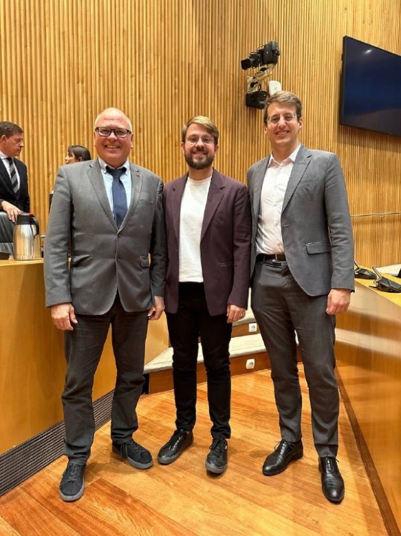 Jorge con Félix y Alberto en C. Transportes